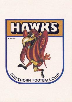 1981 Scanlens VFL #NNO Checklist Hawthorn Hawks Front